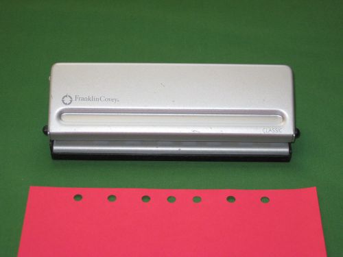 CLASSIC SIZE ~ Metal 7 HOLE PUNCH Franklin Covey PLANNER Binder ACCESSORY 614