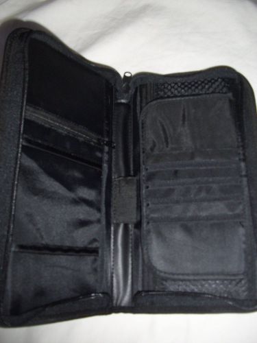 NEW BLACK ZIP UP CASE FOR BUSINESS CARDS ETC
