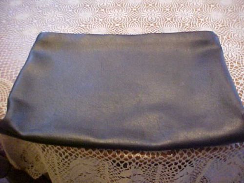 VINTAGE BLACK LEATHER LARGE DOCUMENT HOLDER FROM ALCOA 16 X 12 IN SIZE,ZIPPERED