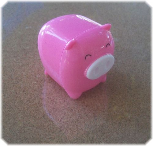 Cute Pink Happy Pig Novelty Pencil Sharpener - piggy/boar/hog/staples