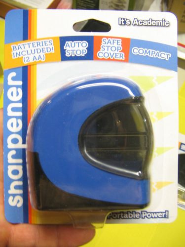 Its Academic Battery Operated Pencil Sharpener Blue New Batteries Included !!!