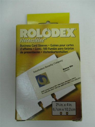 Rolodex Business Card Sleeves 2.5&#034; x 4&#034; Item 67692 Approximately 51 Sleeves