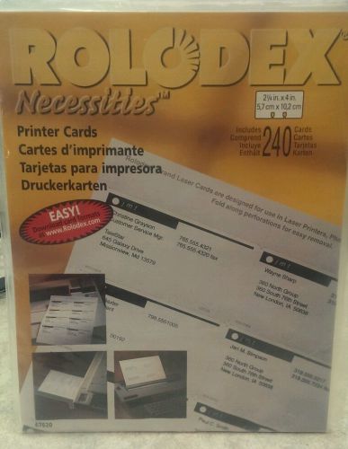 NIP Rotary File Refill Cards 2 1/4&#034; x 4&#034; 240 cards fits rolodex
