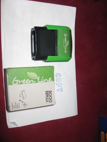 Cosco 2000 plus green line message stamp, copy, 1 1/2 x 9/16, blue cos035347 for sale