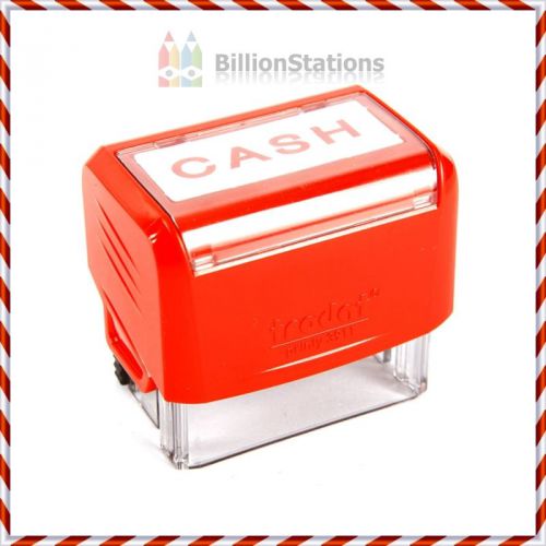 TRODAT RUBBER STAMP SELF-INKING &#034;CASH&#034; - RED INK