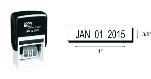 2000 Plus S-220 Dater Self-Inking Rubber Stamp with Black Ink (Date Only)