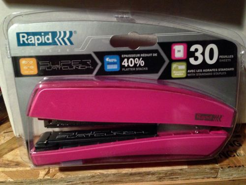 Rapid Super Flat Clinch Stapler - Pink - NEW