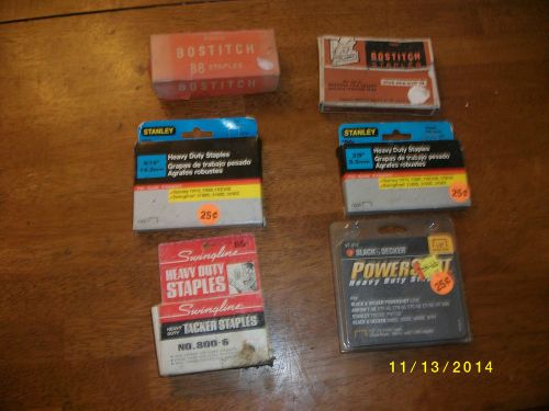Lot of Approx. 10,000 Staples Bostitch Stanley Black and Decker etc. Lot 14-34-0