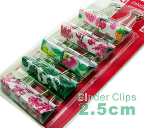 Metal Clips 2.5cm 1&#034; flower Binder paper stationery 10