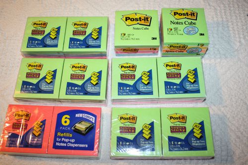 Post-It Refill Packs LOT includes 30packs 90, 400 &amp; 500 3x3&#034;  Sticky Super