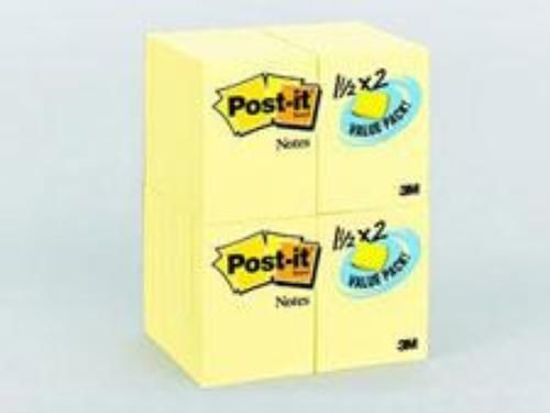 Post-it Notes Value Pack 1 1/2&#039;&#039; x 2&#039;&#039; Canary Yellow 24 pads