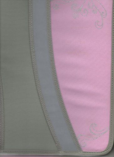3 ring oversized pink and greycloth binder for sale