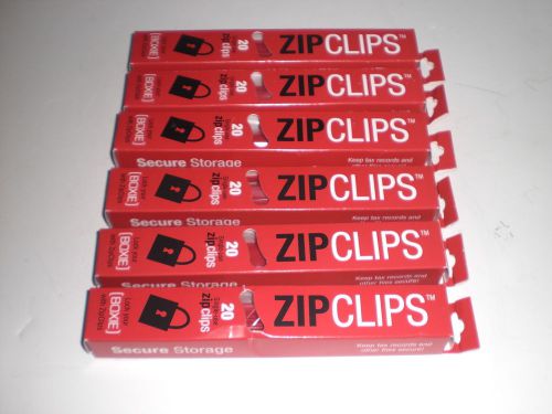 BOXIE ZIP CLIPS  6 PACKAGES  ( 120 ZIPCLIPS )