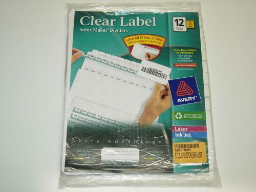 AVERY CLEAR LABLE INDEX MARKER DIVIDERS