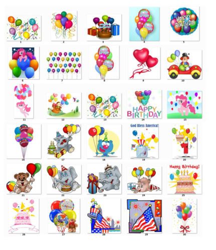 Personalized Party Balloons Return Address Labels choose one picture