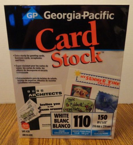 150 SHEETS GP IMAGE CARD STOCK PAPER 8 1/2&#034; X 11&#034;
