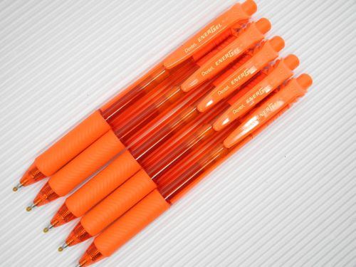 12pcs Pentel Ener Gel 0.7mm roller ball pen Orange(Made in Japan)