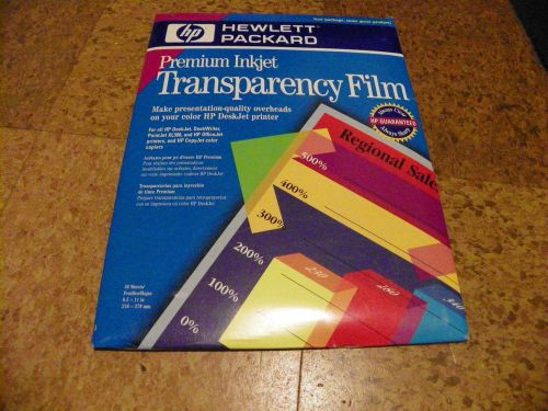 HP Premium Inkjet Transparency Film Clear HP C3834A 8.5&#034; x 11&#034;  38 sheets