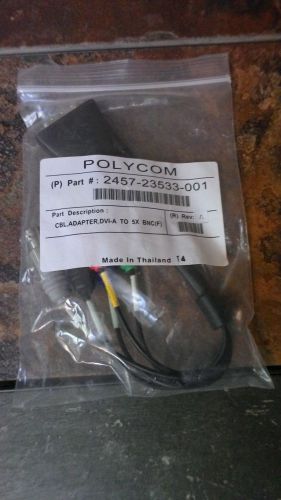 *NEW* Polycom HDX Hdci Port Breakout to 5-BNCF &amp; DB9F Cable 2457-23521-001 [56]