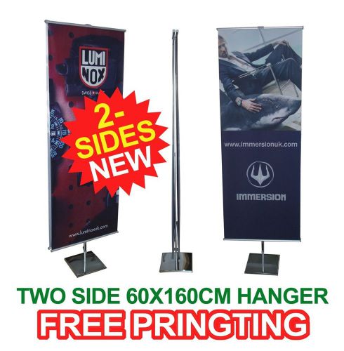 Banner Poster STAND HANGER 60x160cm Free Print TWO-SIDE