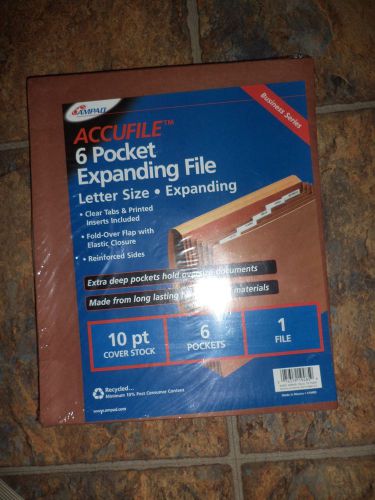 AMPAO 6-pocket  expanding file - new &amp; sealed
