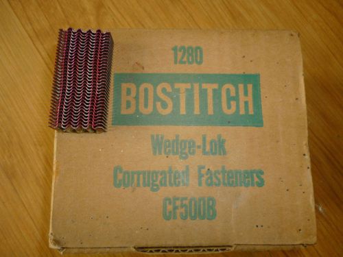 NOS Bostitch Wedge-Lok Corrugated Fasteners CF500B Box of 1280