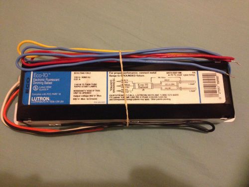 Dimming electronic ballast lutron eco-t540-120-2 for 2xf40dl lamps 40w for sale