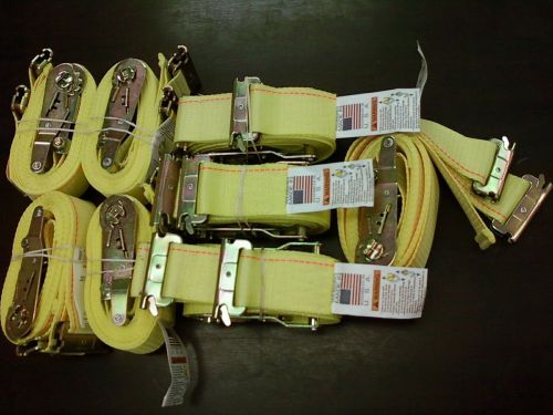 12 2&#034; x 12&#039; ratchet logistic tiedown straps w/ e track fittings cargo box van for sale