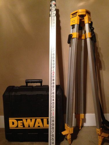 Dewalt 18v dw077 rotary laser level, tripod, survey stick, construction for sale