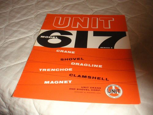 1959 UNIT MODEL 617 SERIES B CRAWLER CRANE SALES BROCHURE