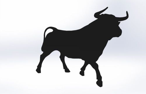 Bull cow CNC Plasma, laser, router .dxf clip art