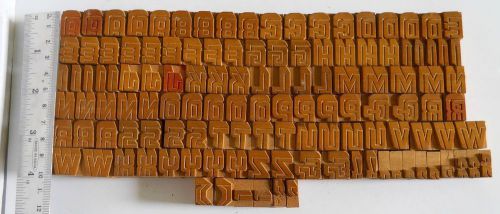 125 piece Vintage Letterpress wood wooden type printing blocks 15mm mint#wb22