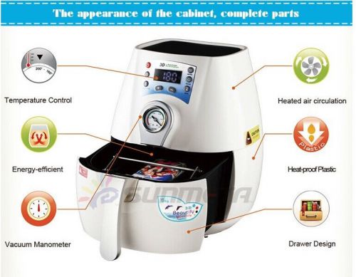 3D Sublimation Vacuum Heat Transfer Press Printer Machine ST1520 for Phone Case