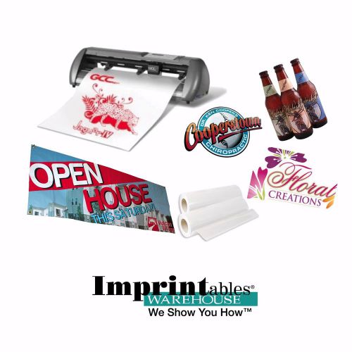 Vinyl cutter package 24&#034; gcc jaguar iv and sign making supplies for sale