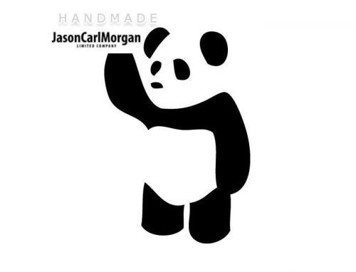 JCM® Iron On Applique Decal, Waving Panda Black