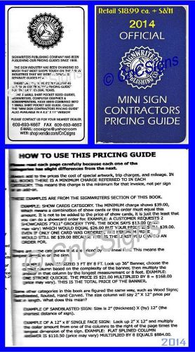 2014 SIGN Screen Print PRICE GUIDE Vinyl SIGNWRITERS PRICING CUTTER PLOTTER
