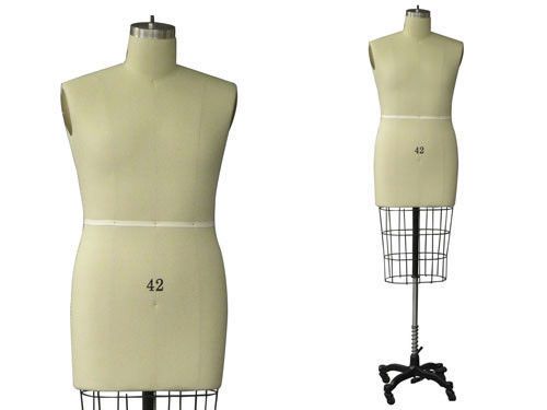 Professional half size dress form mannequin male size 42 w/hip for sale