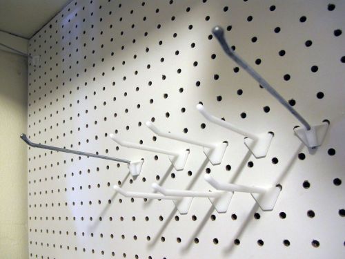 4&#034; ENGINEERING GRADE PEGBOARD HOOKS - SOLID BASE FOR BEST FIT! Qty:  2