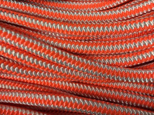 Pelican orange white climbing rope 1/2&#034; x 150&#039; with bag pow12150 for sale
