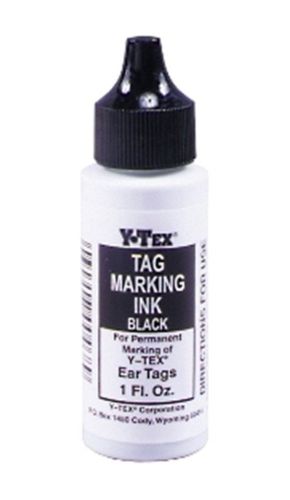 Y-Tex Tag Eartag Marking Ink BLACK All-Weather 1oz Bottle Livestock Cattle Swine