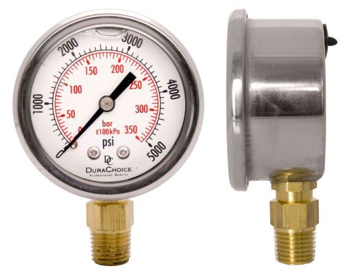 Stainless steel liquid filled pressure gauges for sale