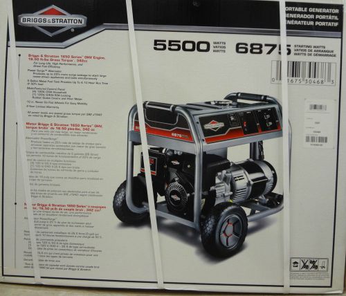 Briggs &amp; stratton 5500 6875 peek watt portable generator 030468 for sale