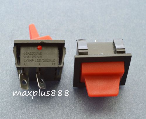 2Pin Red Button 2-6.5KW 4 Light Lamp On-Off DPST    Rocker Switch 5pcs