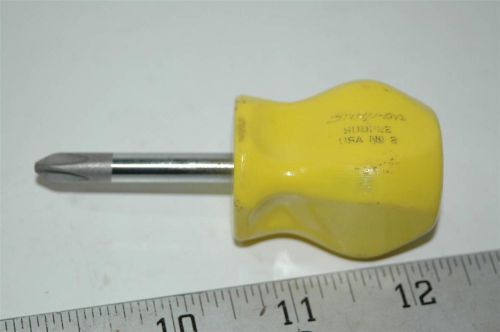 Snap On Yellow Stubby Phillips Screwdriver SDDP22 Aviation Tool Automotive