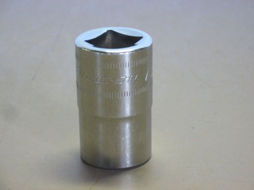 SNAP-ON TWM15A SHALLOW SOCKET CHROME 15MM  6-POINT 1/2&#034; DRIVE