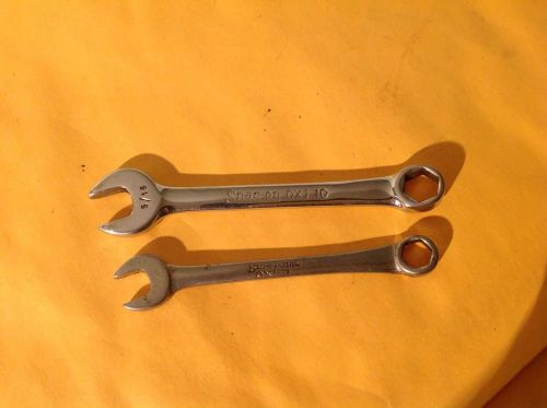 Snap On Tools Midget 5/16&#034; Combo Wrench OXI 10 &amp; Blue Point 1/4&#034; Combination USA