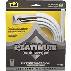 Platinum collection door weatherstrip replacement-84&#034; wht wthstp door seal for sale