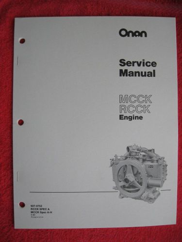 ONAN MCCK &amp; RCCK ENGINE SERVICE MANUAL
