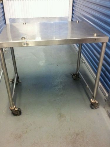 Stainless Steel Work Prep Table 30 X 60 With Caster Wheels NSF