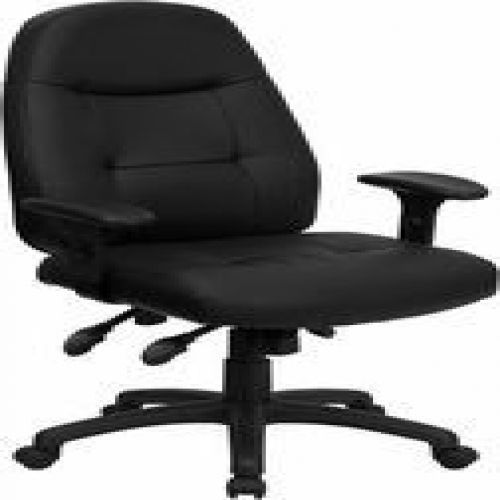 Flash furniture bt-2350-bk-gg high back black leather executive office chair for sale